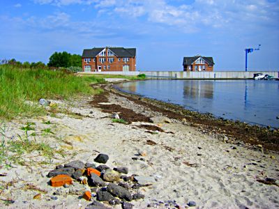 Hohen Wieschendorf Marina mit Hafengebuden Ostsee